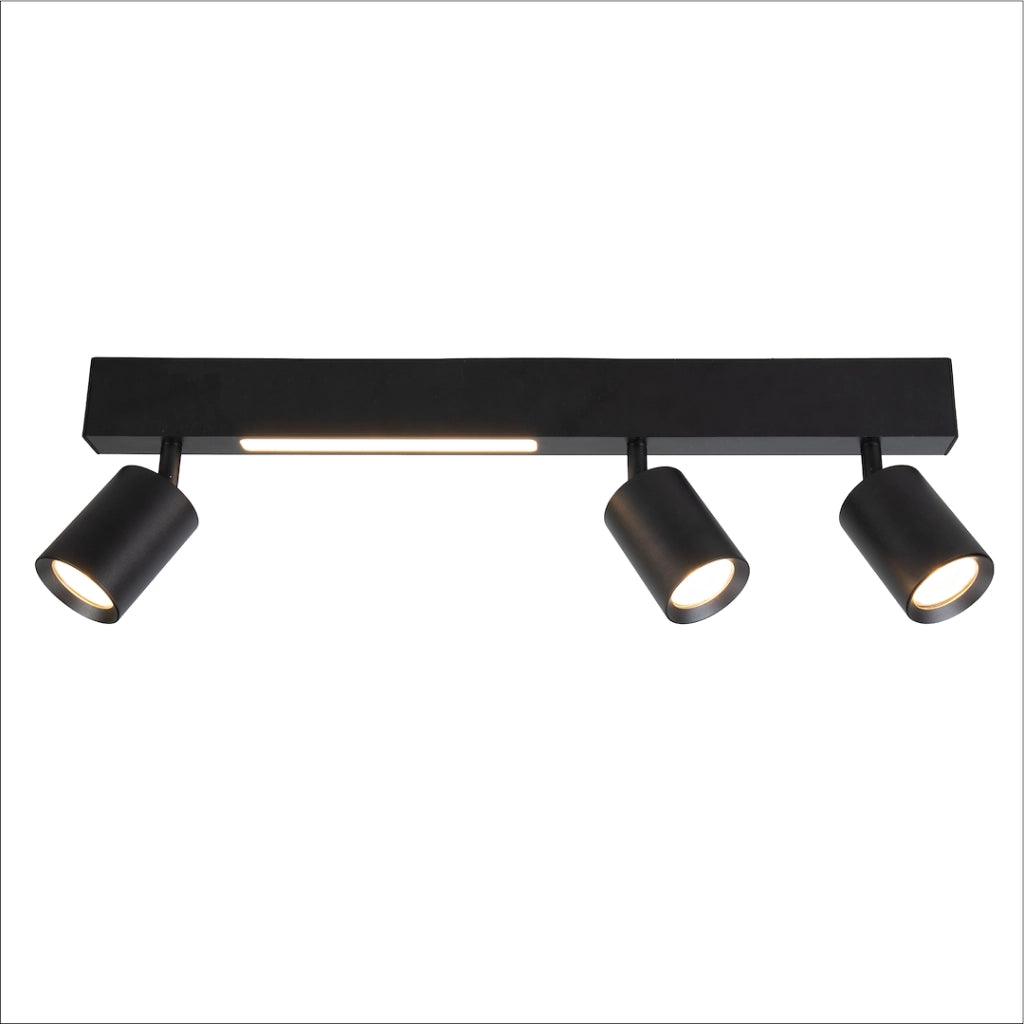 Faretto soffitto moderno 4 luci nero CCT LED 5W Milagro