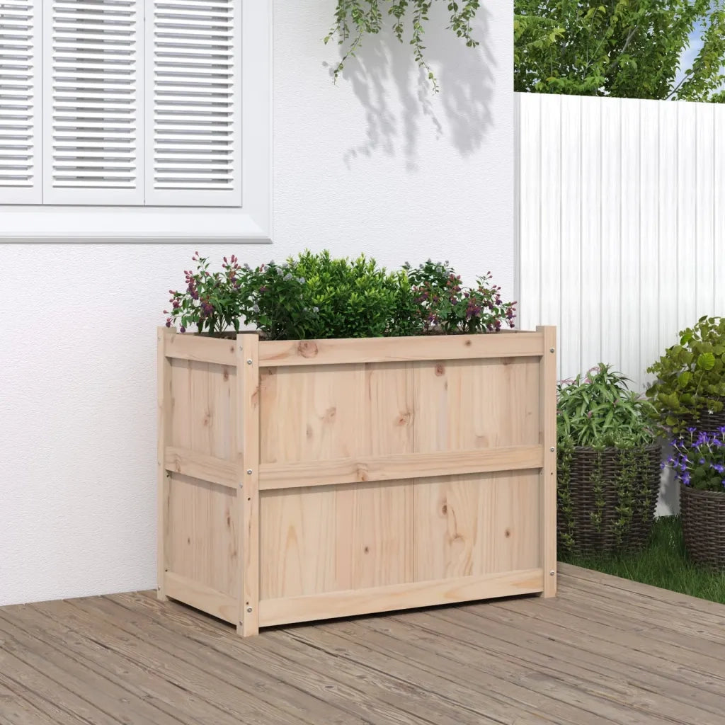 Fioriera da Giardino-Vaso da Esterno 90x50x70 cm in Legno Massello di Pino