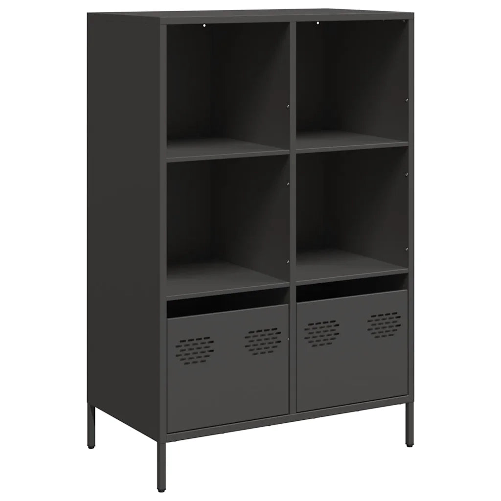 Credenza-Buffet-Armadio da cucina Nera 68x39x103,5 cm in Acciaio 188270