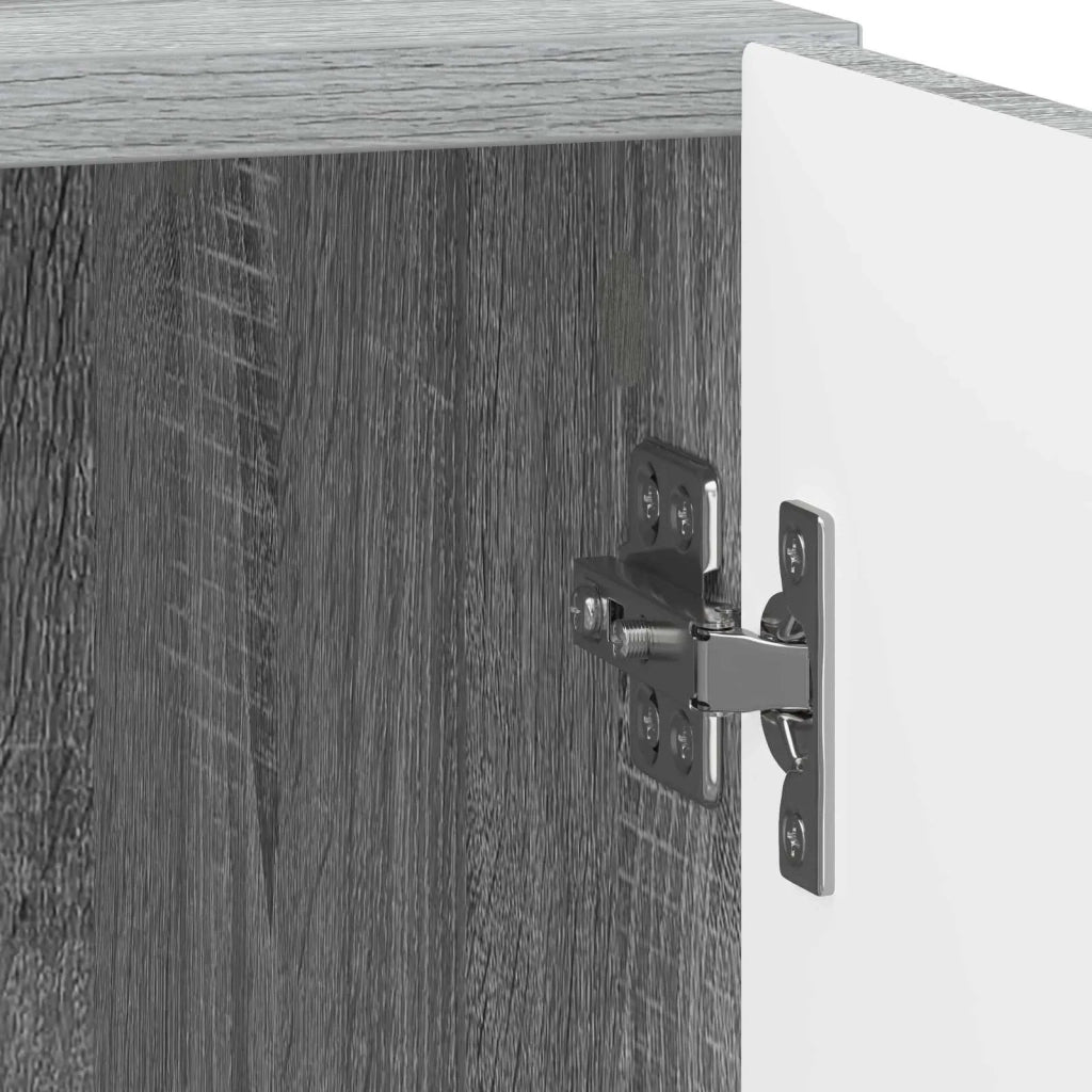 Set di 2 Comodini | Armadio da Notte | Mobiletto da notte Grigio Sonoma 43 x 34,5 x 50 cm