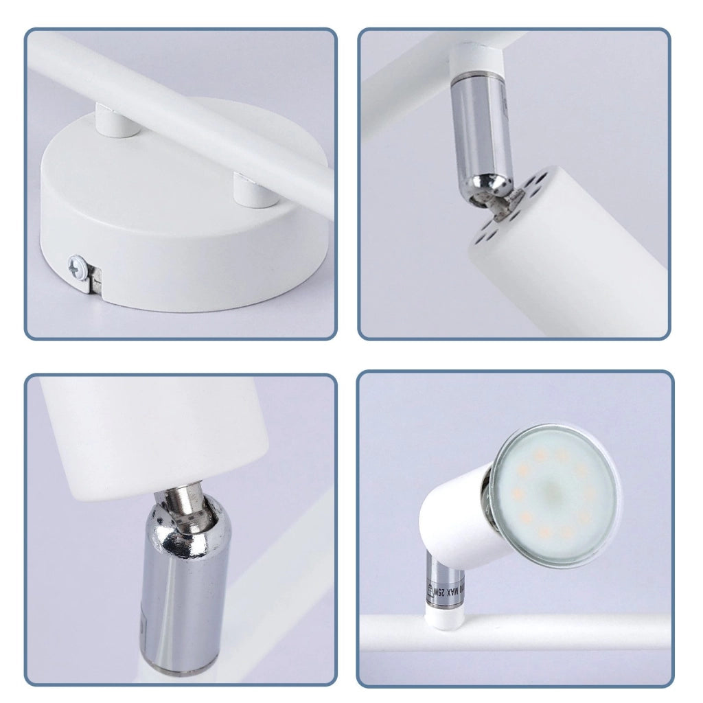 ZMH Faretto da soffitto bianchi orientabili 330° moderni GU10 per camera letto soggiorno interno