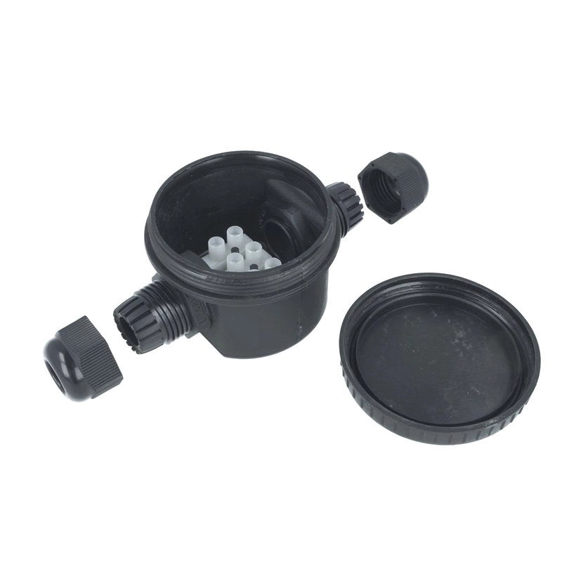 Scatola di Derivazione Con 2 Terminali Con Cavo Sezione 5-9mm Colore Nero Impermeabile IP66 Incluso Mammut 3 Poli SKU-5987