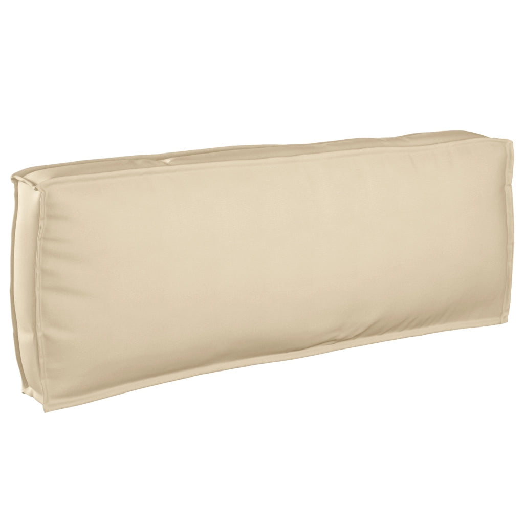 Set di cuscini per pallet 2 pezzi beige in tessuto Oxford