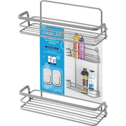 MENSOLA DOCCIA RETTANGOLARE 2 RIPIANI IN ACCIAIO LINEA LINDA L26 x P11 x H35 cm FERIDRAS
