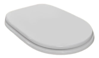 Sedile WC in MDF Bianco con Cerniere Regolabili in Metallo – Distanza Fori 110–210 mm
