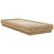 Letto singolo | Letto per adulti | Struttura letto a pavimento Rovere Artigianale 80 x 200 cm