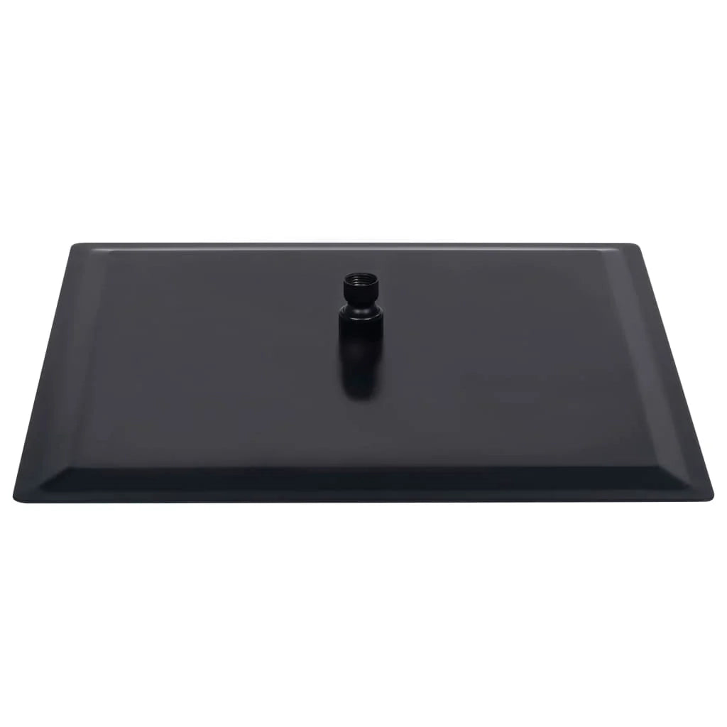 Soffione doccia a pioggia soffione doccia accessorio per il bagno acciaio inox 50 x 50 cm quadrato nero 02_0002081