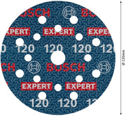 Bosch Expert O780 – Dischi abrasivi grana 120 D.125mm, 50 pezzi