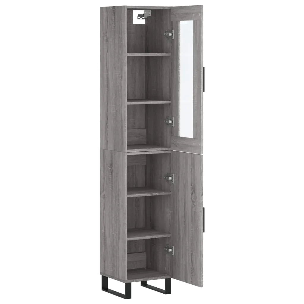 Credenza Grigio Sonoma 34,5x34x180 cm in Legno Multistrato 3199199