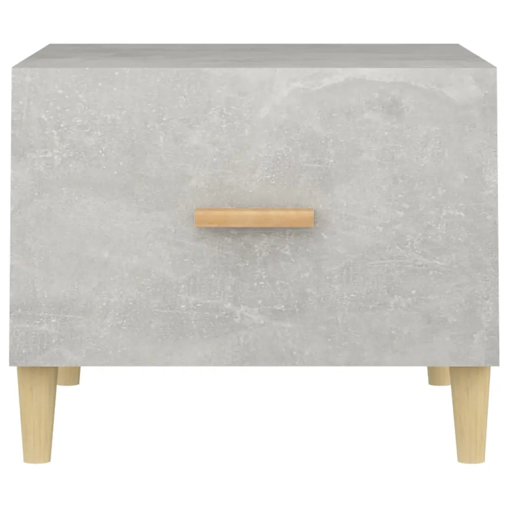 Tavolino Salotto Grigio Cemento 50x50x40 cm Legno Multistrato 812716