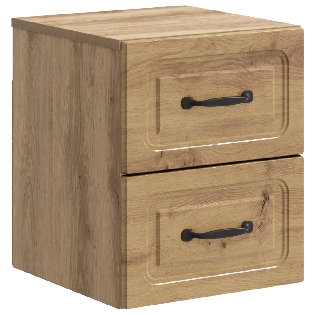 Mobiletto da notte a muro Rovere Artigianale 34,5 x 33 x 40 cm 899333