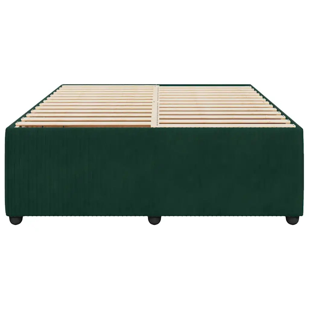 Giroletto senza Materasso Verde Scuro 140x200 cm in Velluto 3285015