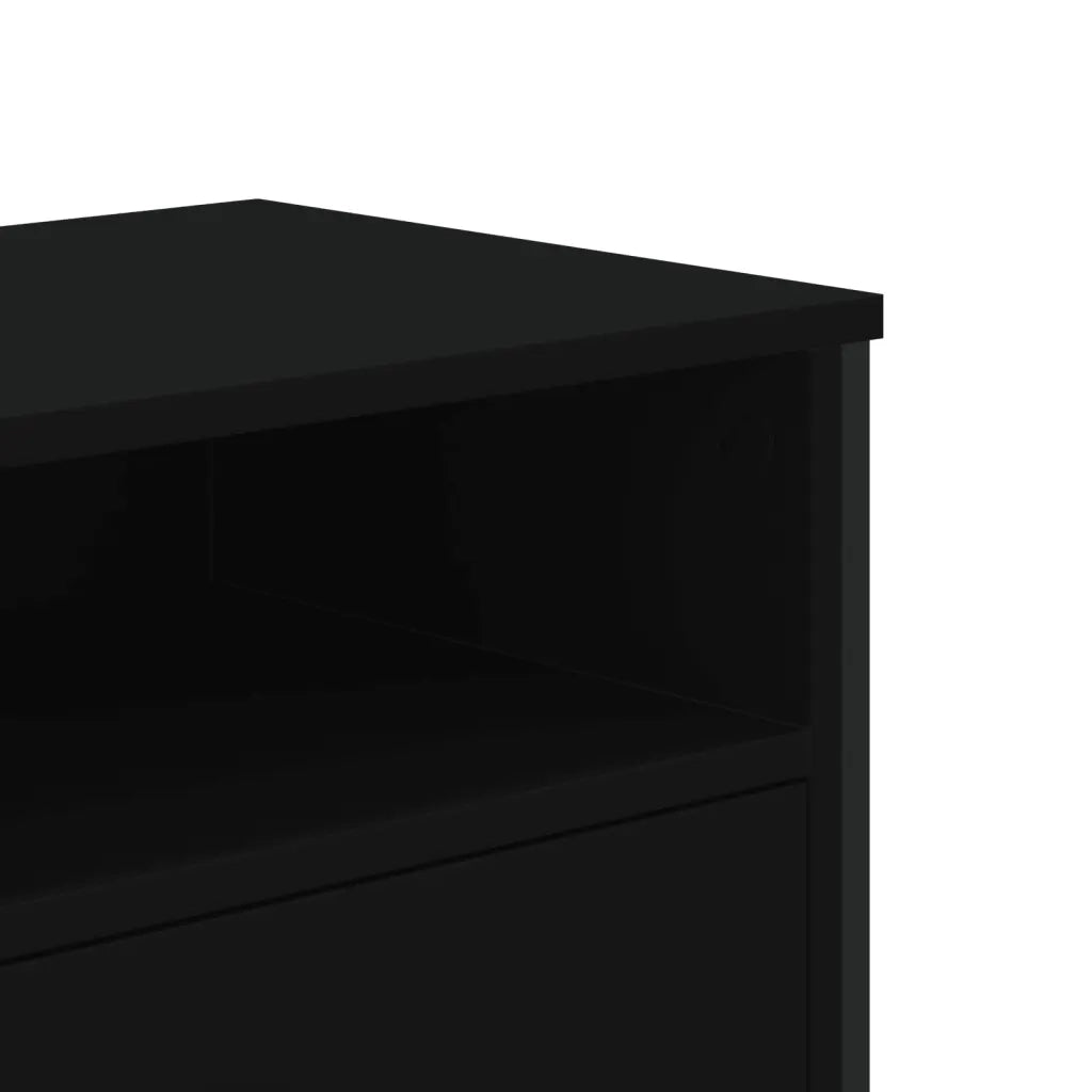 Mobile Porta TV Nero 122x34x41 cm in Legno Multistrato 848579