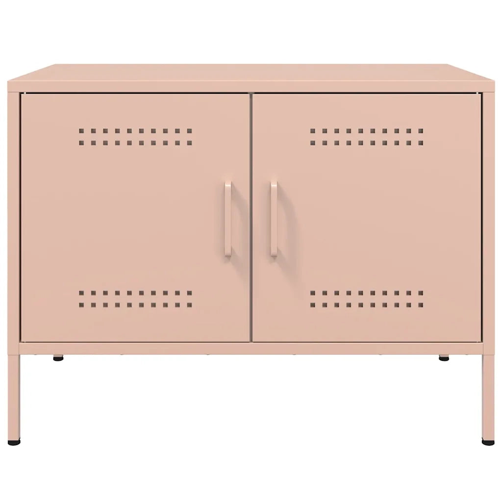 Mobili TV 2pz Rosa 68x39x50,5 cm in Acciaio