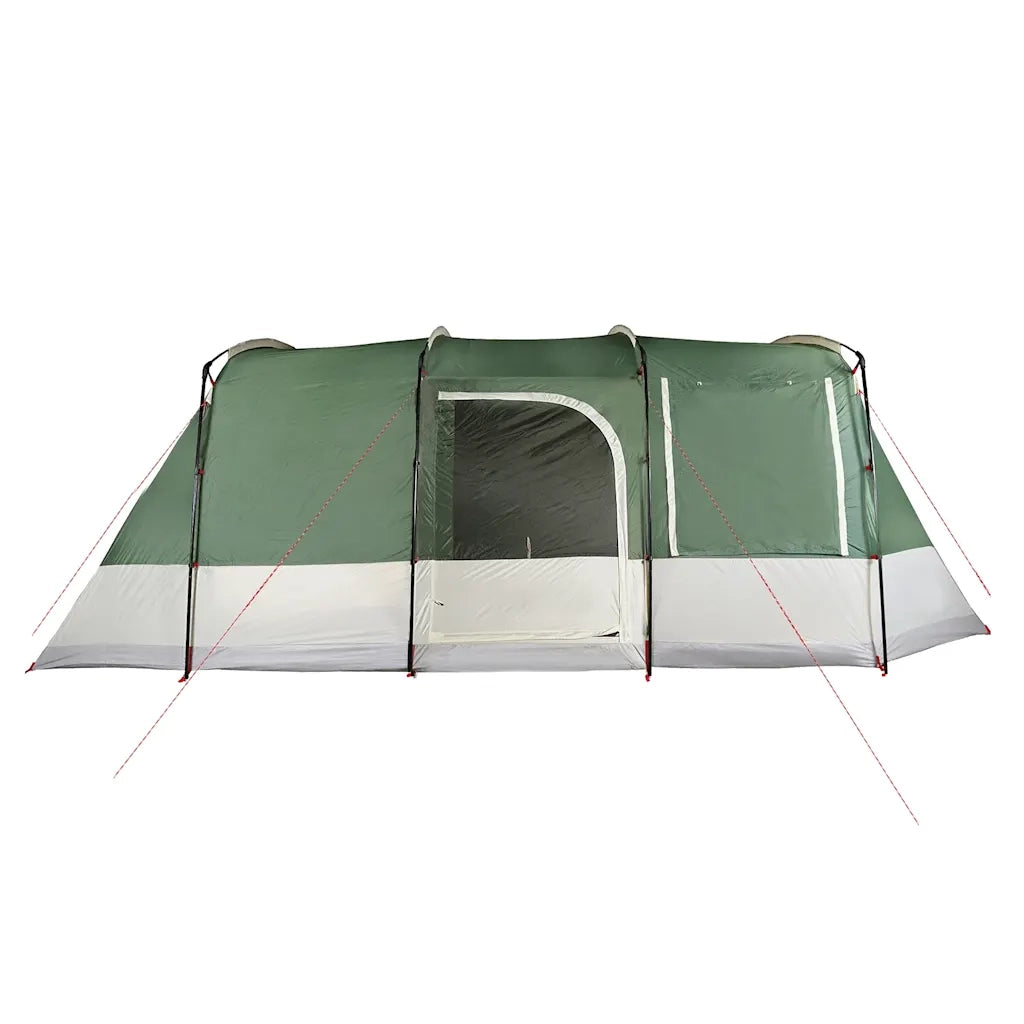 Tenda da Campeggio a Tunnel per 4 Persone Verde Impermeabile