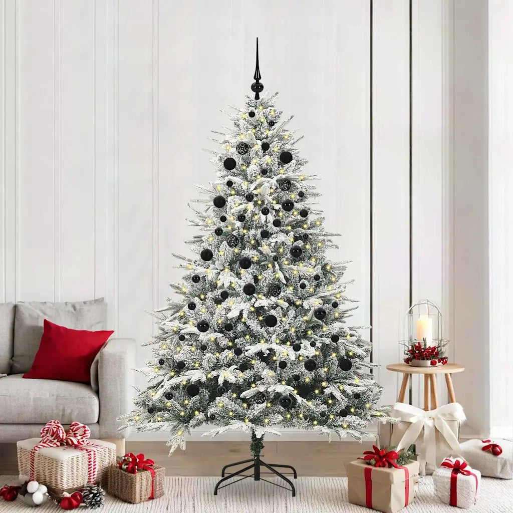 Albero di Natale | Decorazioni natalizie Artificiale Pre-illuminato con Set di Palline