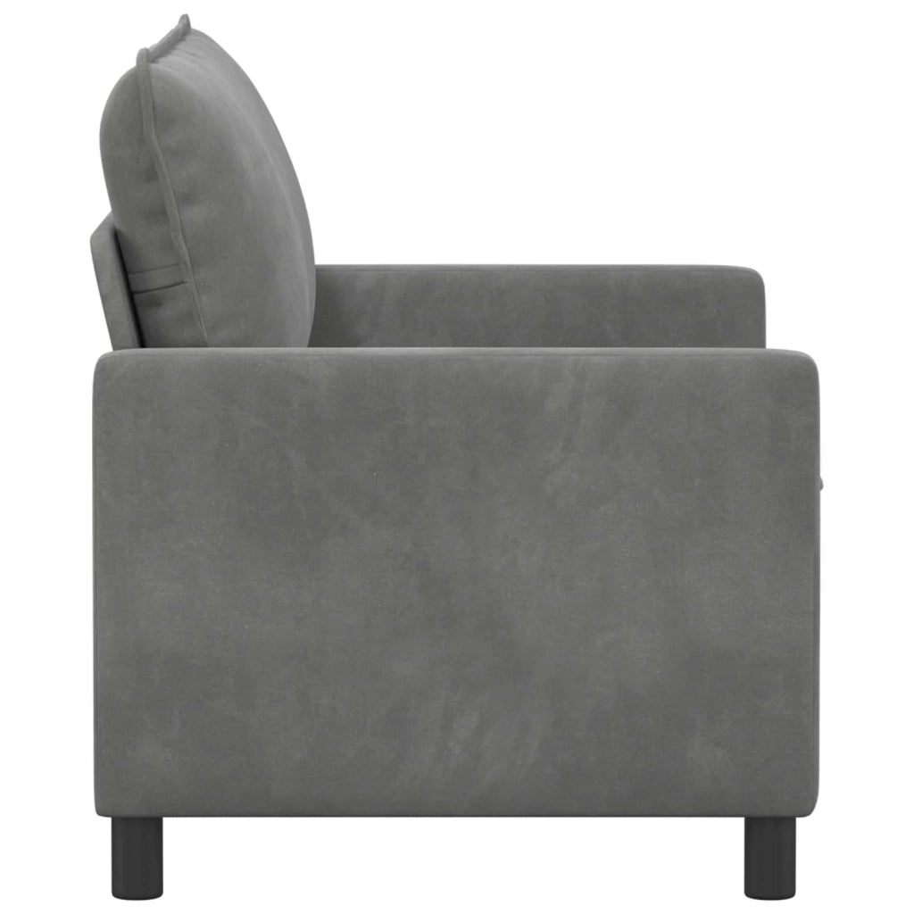 Divano Grigio Scuro 126 x 81 x 87,5 cm Velluto 42028798