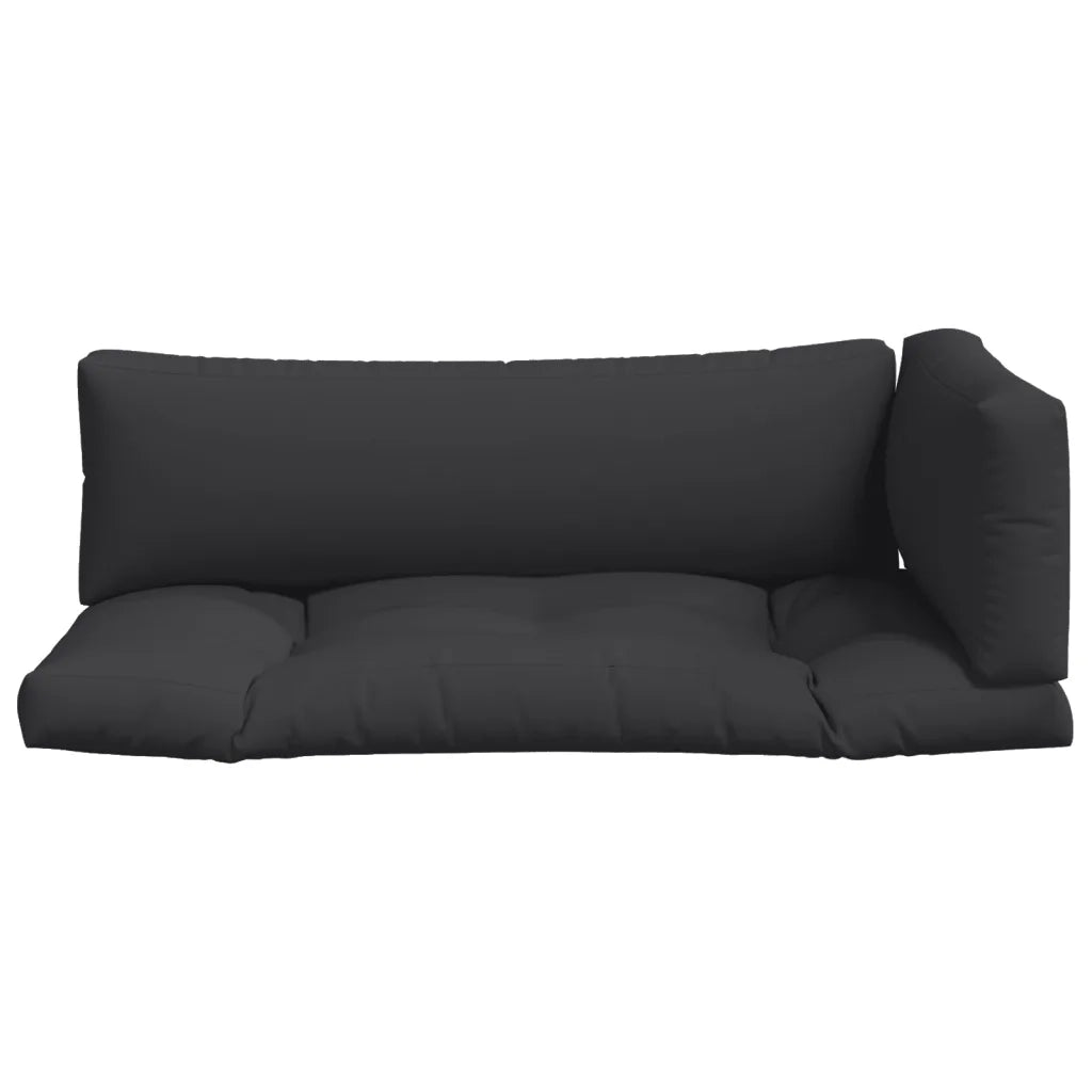 Cuscini per Pallet 3 pz Neri in Tessuto Oxford 314665