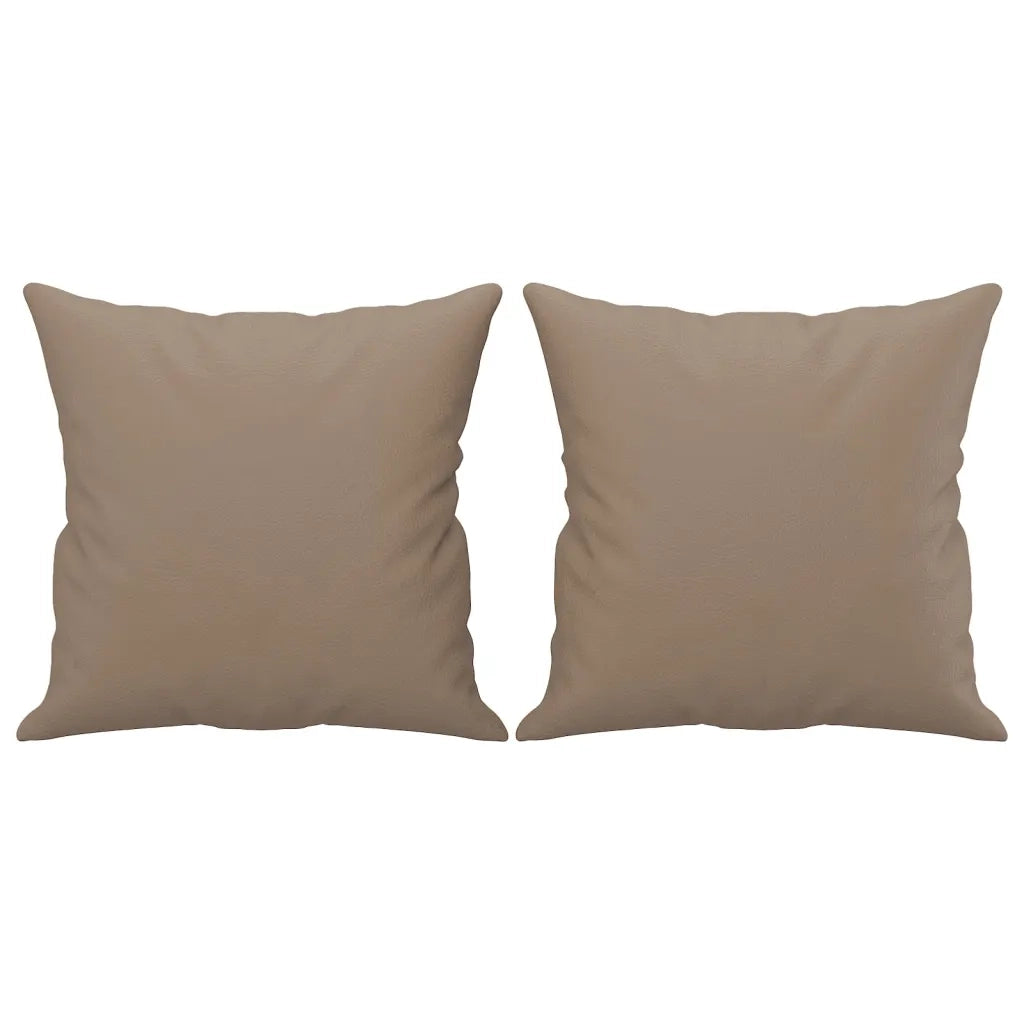 Set di Divani 2 pz con Cuscini Cappuccino in Similpelle