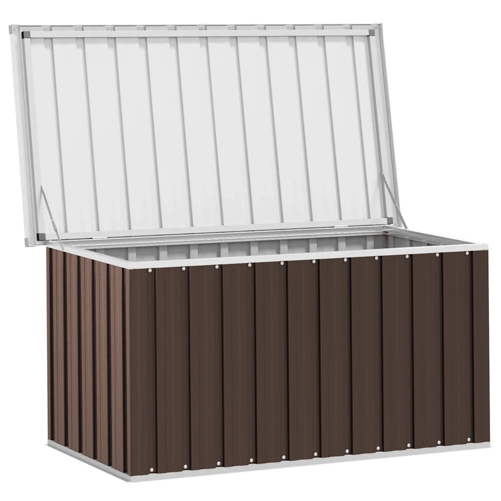 Baule da giardino marrone 129x67x65 cm 46264