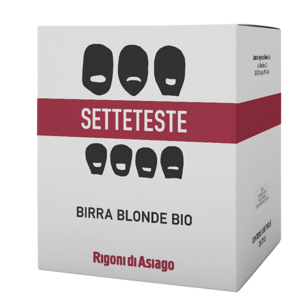 Setteteste birra artigianale bio blonde ale non filtrata di puro malto 12x33 cl