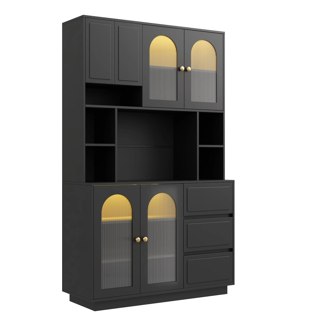 Credenza alta con ante ad arco e LED