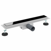 Drenaggio doccia con copertura in vetro Nero 50 cm CFW6432869