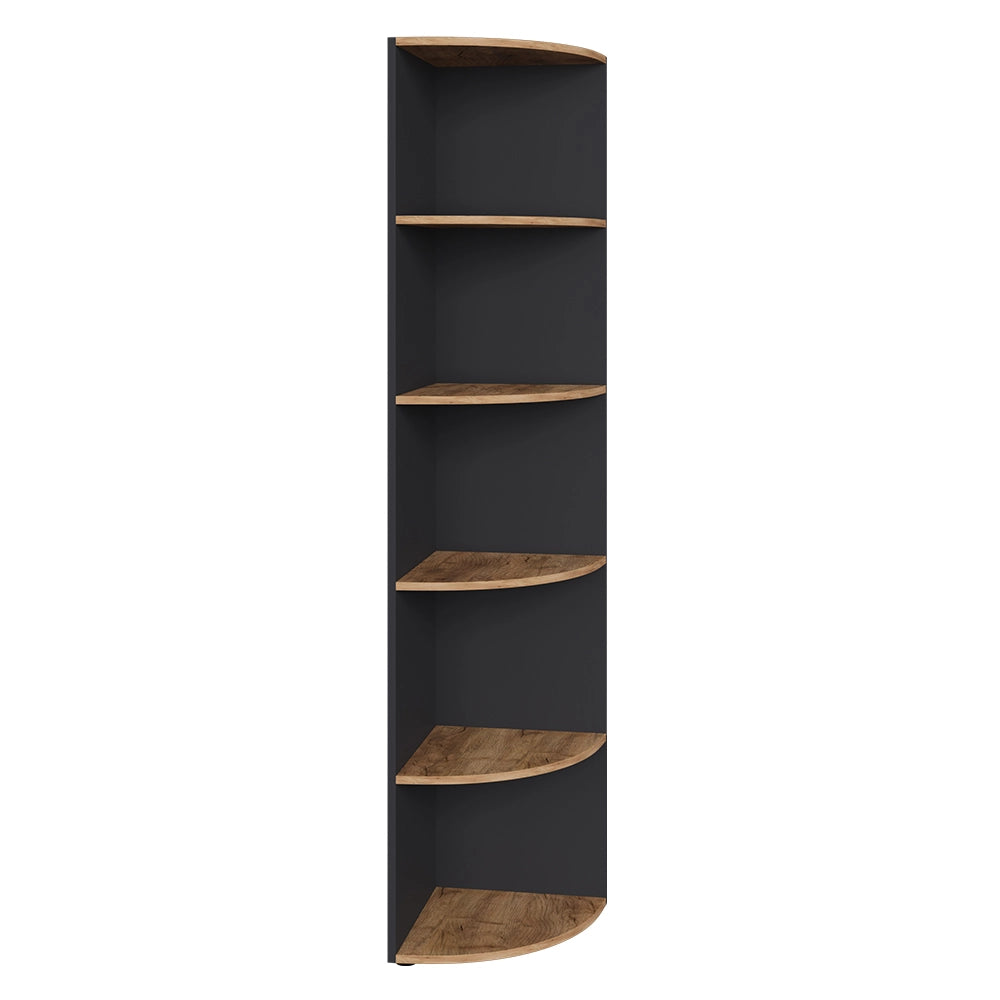 Vicco Scaffale ad angolo Antracite/quercia dorata 40 x 180.6 cm