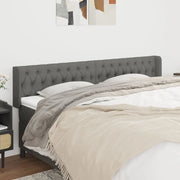 Testiera ad Orecchio Grigio Scuro 203x16x78/88 cm in Tessuto 3119127