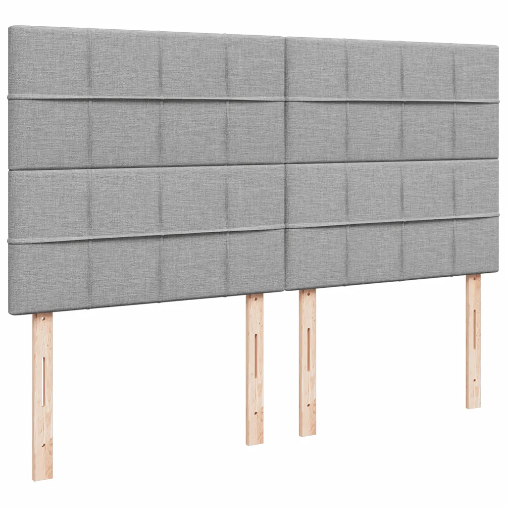 Giroletto a Molle con Materasso Grigio Chiaro180x200 cm Tessuto