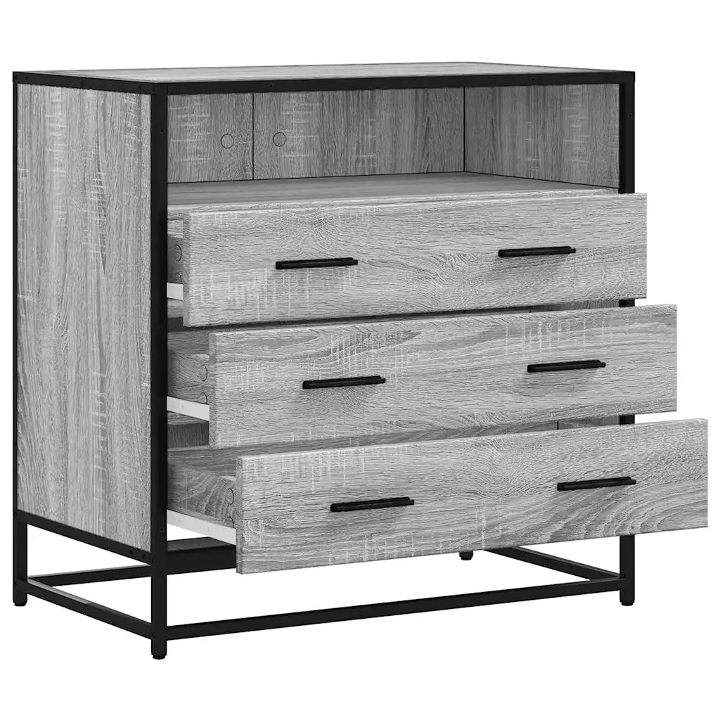 Cassettiera Grigio Sonoma 70x41x70 cm in Legno Multistrato 849087
