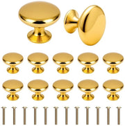 Set di maniglie a forma rotonda - maniglie moderne per porte - set da 12 - oro