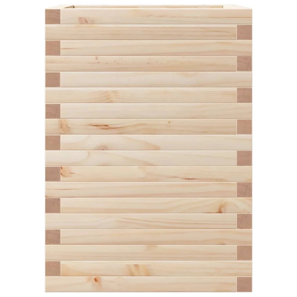 Fioriera rialzata per piante e fiori terrazza giardino 50 x 50 x 68,5 cm legno di pino massiccio marrone 02_0037669