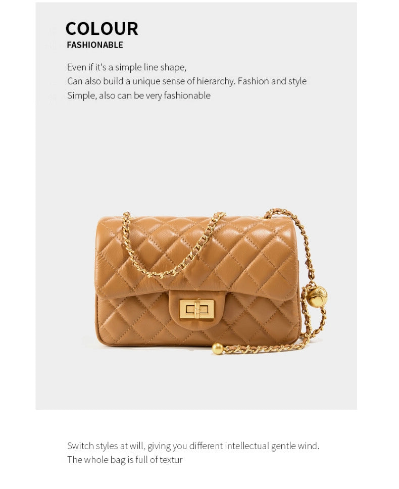 Borsa a tracolla in vera pelle da donna, modello Hobo, marrone.