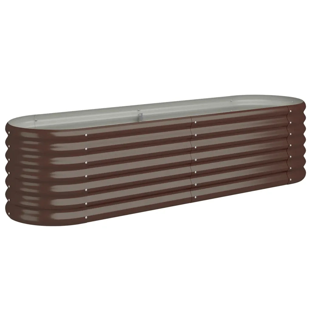 Letto Giardino Acciaio Zincato 152x40x36cm Marrone 318870