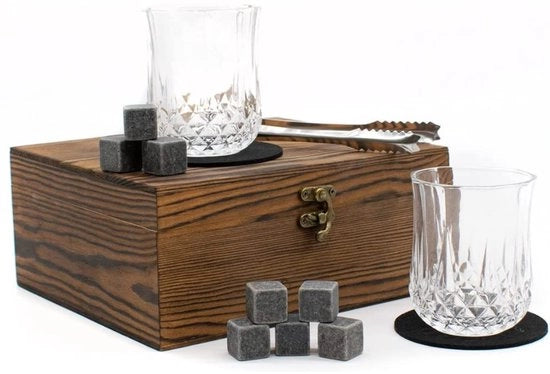 Set di degustazione di whisky - Set di calici da whisky - Calici da whisky con sottopiede - Regalo per uomini - Ideale per il giorno del padre - Calici da whisky con piedini