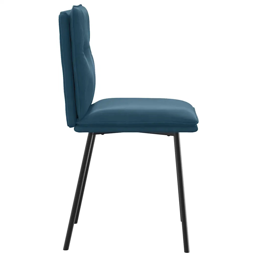 Sedie da Pranzo 4 pz Blu in Velluto 3315419