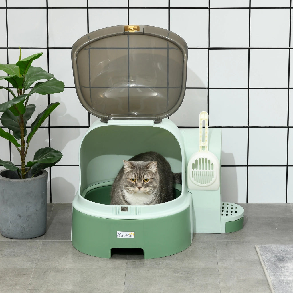 Lettiera per Gatti Chiusa ¨C zephmum ¨C Verde 52x60x42 cm