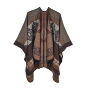 Mantella/scialle da donna autunno e inverno, stile retr¨°, spaccata, calda, in cashmere, mantella