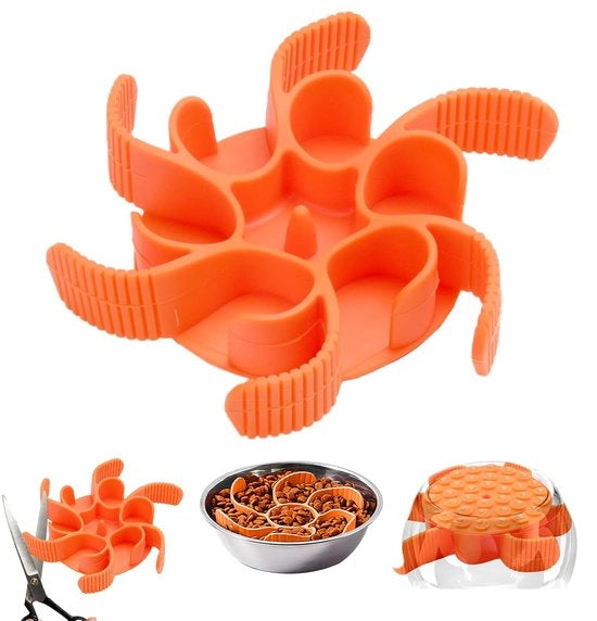 Anti-schrok voerbak - voederbak lento per cani - colore arancione