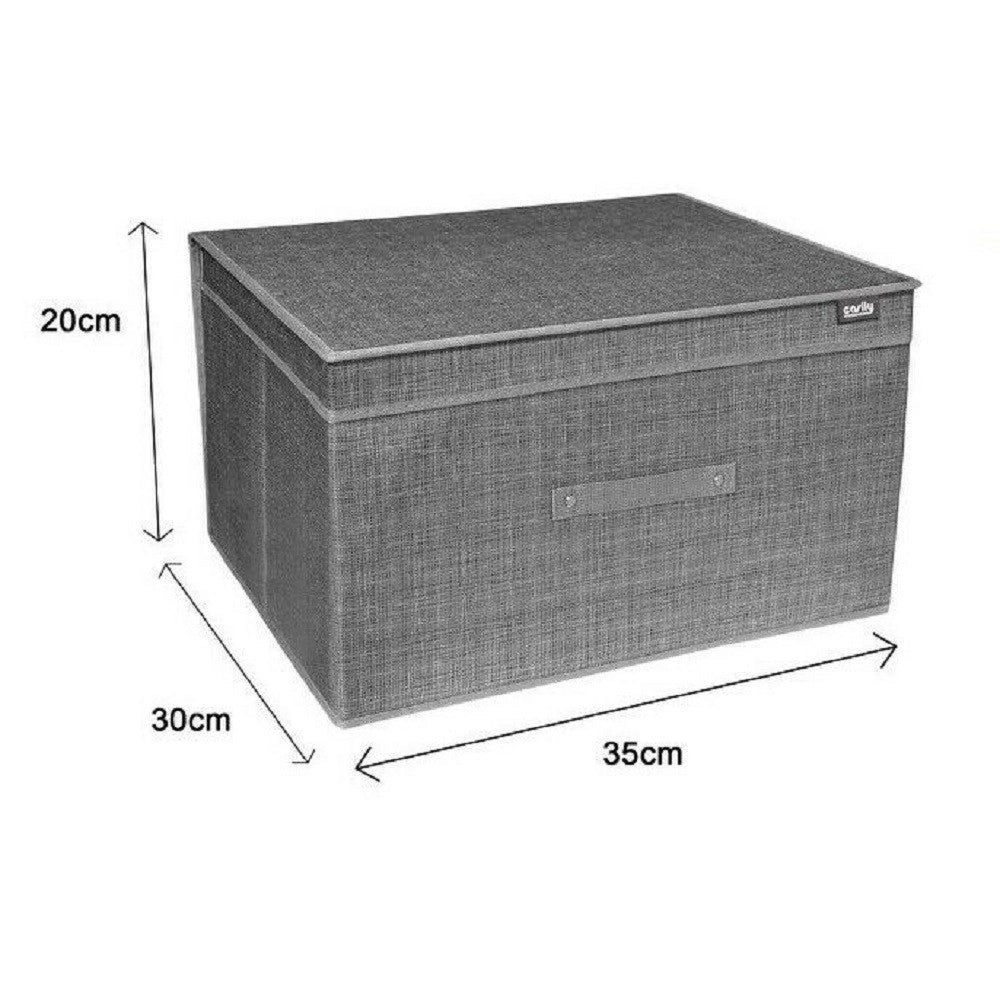Trade Shop - Box Scatola Salvaspazio Portatutto Contenitore Organizer 20 X 30 X 35 Cm 69693 -