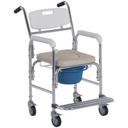 Sedia WC Rotelle Impermeabile in Ecopelle ¨C Zephmum ¨C 84x54x96cm