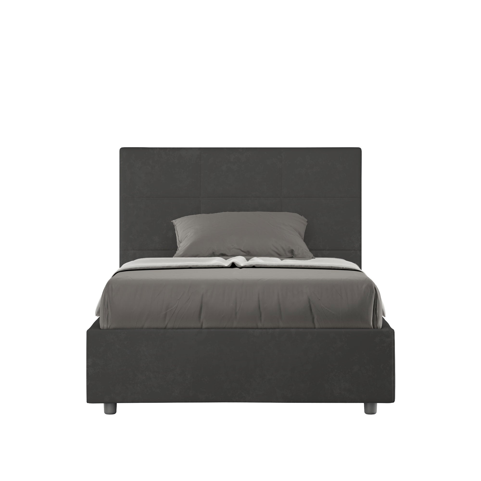 Letto 1 Piazza e Mezzo 120x200 cm Senza Rete Mika Grigio