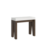 Consolle allungabile 90x40/300 cm Naxor Mix piano Bianco Frassino - struttura Noce
