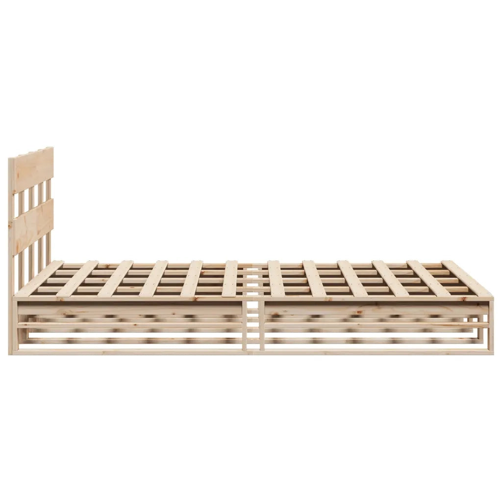 Letto senza Materasso 150x200 cm in Legno Massello di Pino 3302297