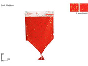 Runner da Tavola Centrotavola Natalizio Rosso e Oro 3 x 180 cm