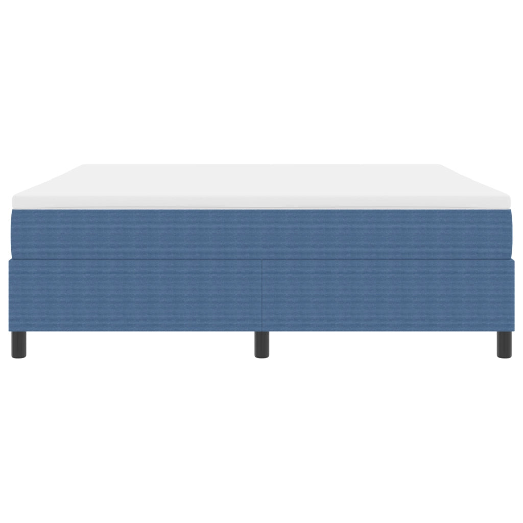 Letto a Balza con Materasso Blu Super King Tessuto in Corduroy