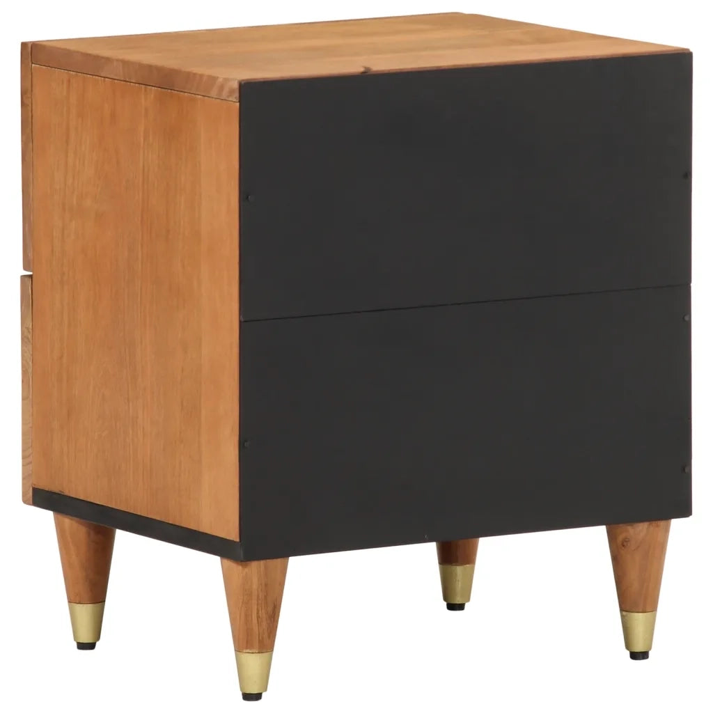 vidaXL Comodino 40x33x46 cm in Legno Massello di Mango