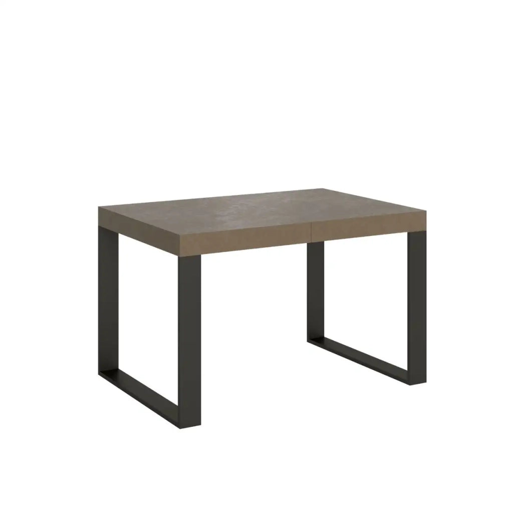 Tavolo allungabile 140/400x90 cm Tecno tortora gambe antracite