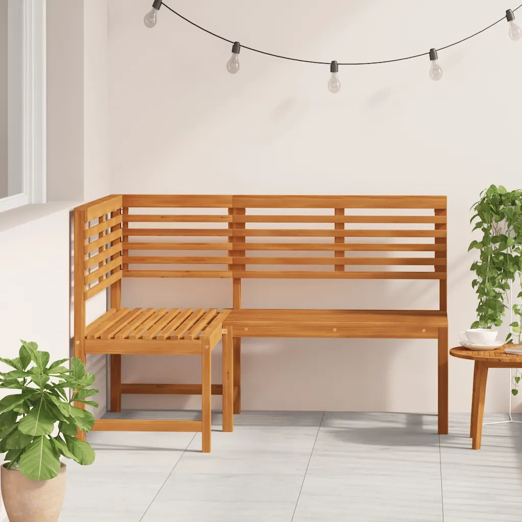Panchina da Giardino | Panca da Giardino ad Angolo 140 cm Legno Massello Acacia